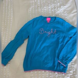 Lilly Pulitzer Turquoise Sweater Size L 8/10